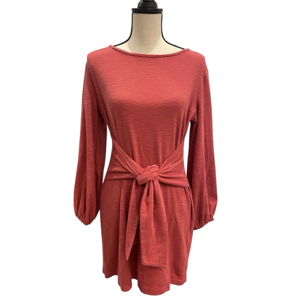 R. Vivimos Tie Front Pink Dress
